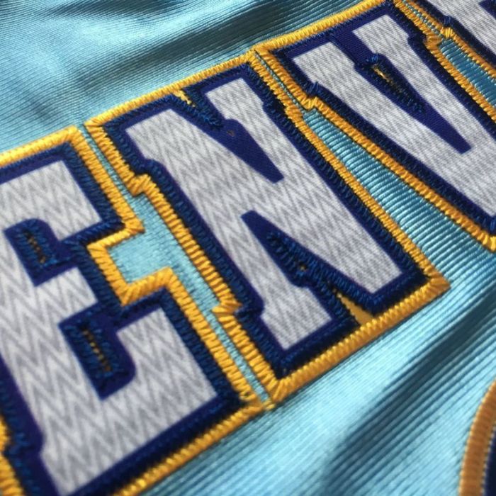 2006-2007 M&N Nuggets Iverson #3 Blue Retro Top Quality Dense Embroidery NBA Jersey