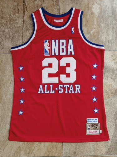 1989 M&N All Star Jordan #23 Retro Top Quality Dense Embroidery NBA Jersey