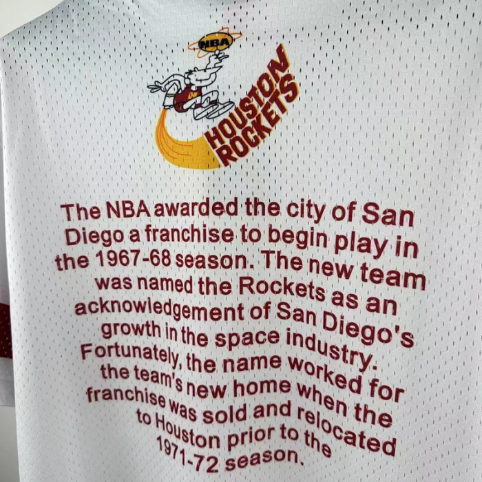 2026 ROCKETS White Retro High Quality Casual T-Shirt #MN