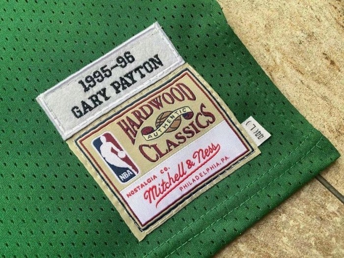 1995-1996 M&N Supersonics Peyton #20 Retro Top Quality Dense Embroidery NBA Jersey