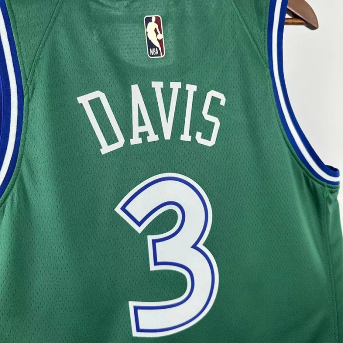25-26 Dallas Mavericks DAVIS #3 Green Retro Top Quality Hot Pressing NBA Jersey
