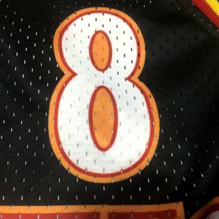1996-1997 M&N Hawks Smith #8 Retro Top Quality Dense Embroidery NBA Jersey
