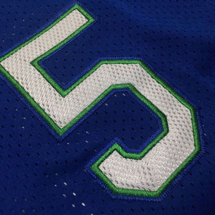 1994-1995 M&N Dallas Kidd #5 Retro Top Quality Dense Embroidery NBA Jersey
