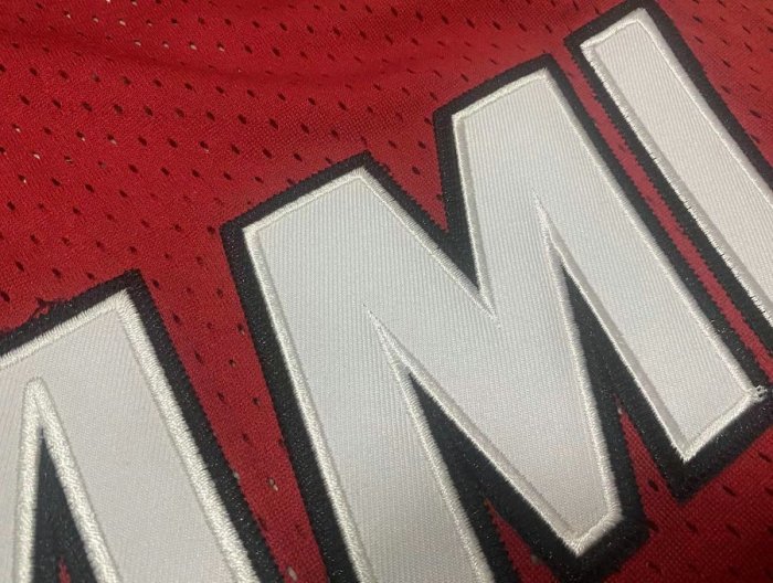 2005-2006 M&N Heat Wade #3 Red Retro Top Quality Dense Embroidery NBA Jersey