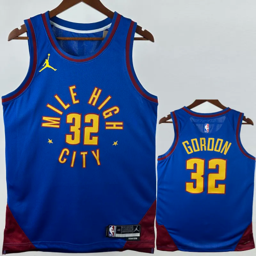 22-23 Nuggets GORDON #32 Blue Top Quality Hot Pressing NBA Jersey (Trapeze Edition) 飞人版