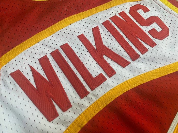 1986-1987 M&N Hawks Wilkins #21 Retro Top Quality Dense Embroidery NBA Jersey
