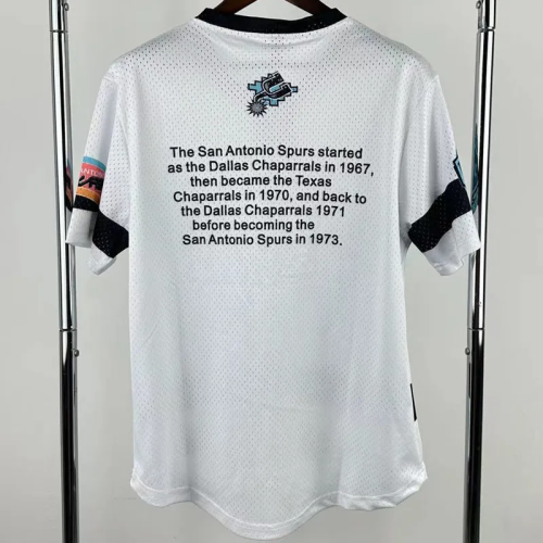 2026 SA SPURS White Retro High Quality Casual T-Shirt #MN