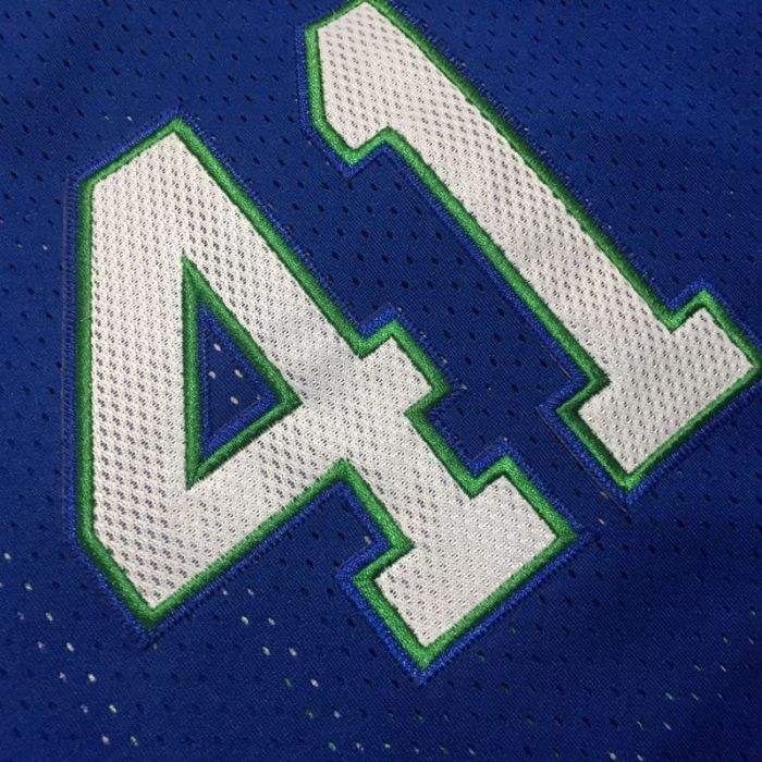 1998-1999 M&N Dallas Nowitzki #41 Retro Top Quality Dense Embroidery NBA Jersey