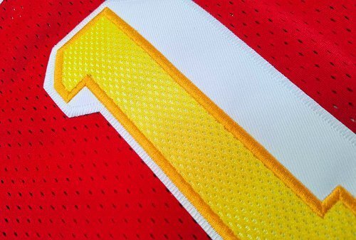 2004-2005 M&N Rockets Mcgrady #1 Red Retro Top Quality Dense Embroidery NBA Jersey