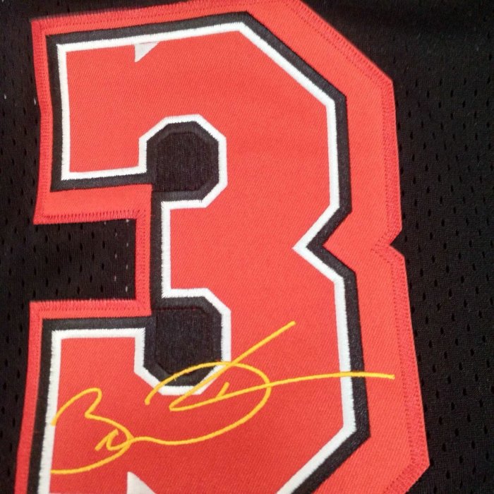 M&N Heat Wade #3 Black Retirement Commemorative Edition Top Quality Dense Embroidery NBA Jersey