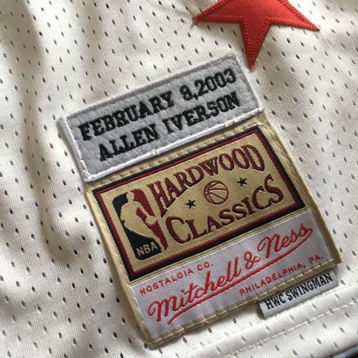2003 M&N All Stars Iverson #3 Retro Top Quality Dense Embroidery NBA Jersey
