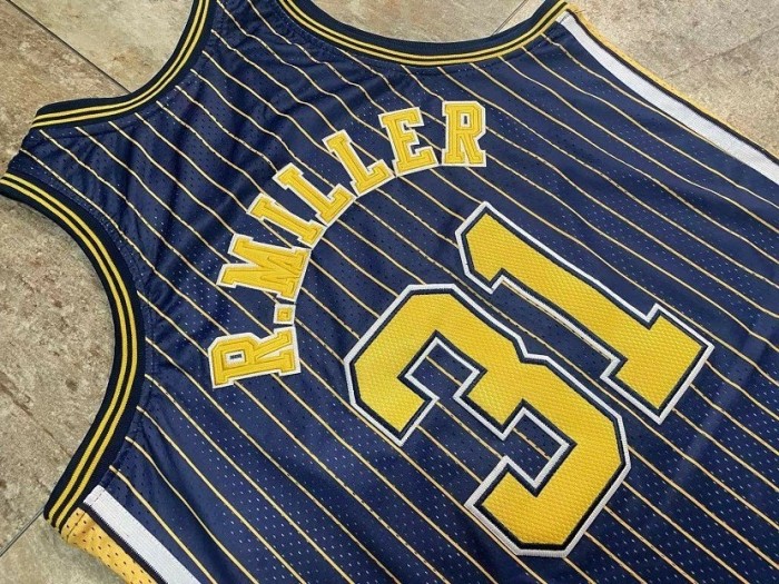 1994-1995 M&N Pacers R.Miller #31 Retro Top Quality Dense Embroidery NBA Jersey