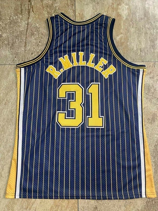 1994-1995 M&N Pacers R.Miller #31 Retro Top Quality Dense Embroidery NBA Jersey