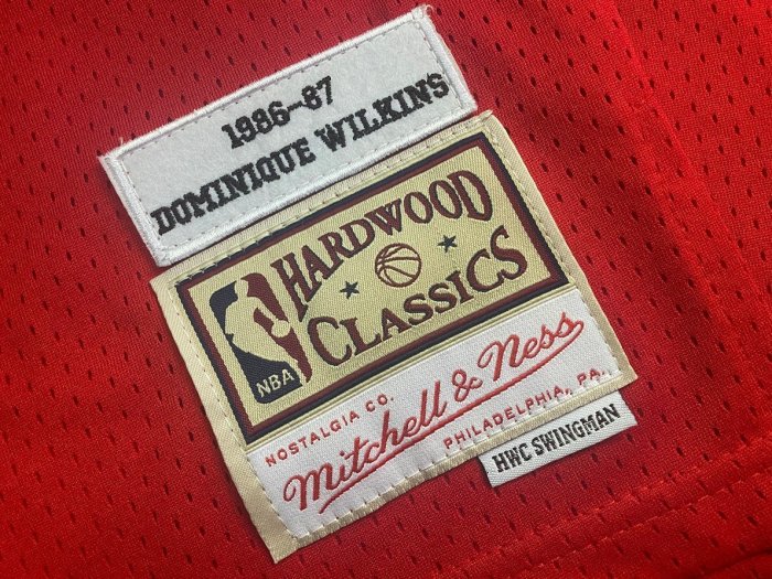 1986-1987 M&N Hawks Wilkins #21 Retro Top Quality Dense Embroidery NBA Jersey