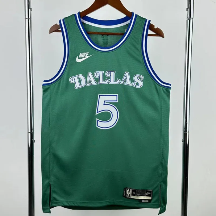 25-26 Dallas Mavericks RUSSELL #5 Green Retro Top Quality Hot Pressing NBA Jersey