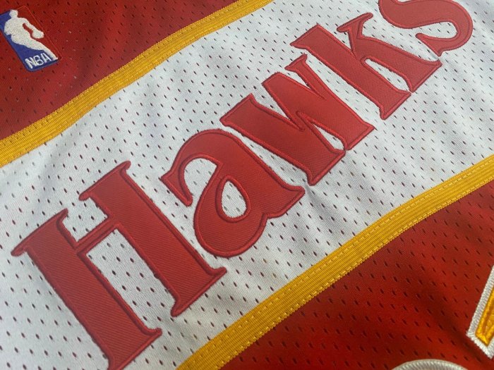 1986-1987 M&N Hawks Wilkins #21 Retro Top Quality Dense Embroidery NBA Jersey