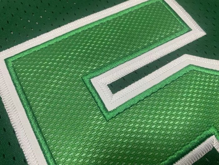 2012 M&N Celtics Garnett #5 Green Retro Top Quality Dense Embroidery NBA Jersey