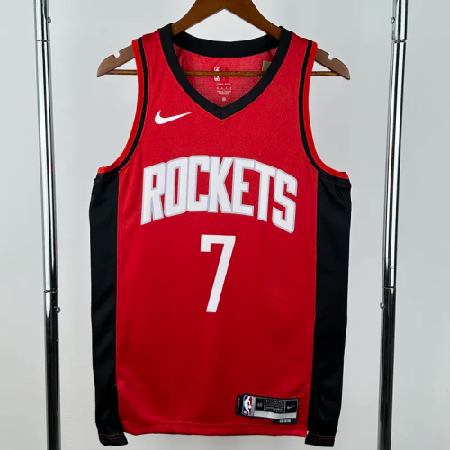 22-23 ROCKETS DURANT #7 Red Top Quality Hot Pressing NBA Jersey