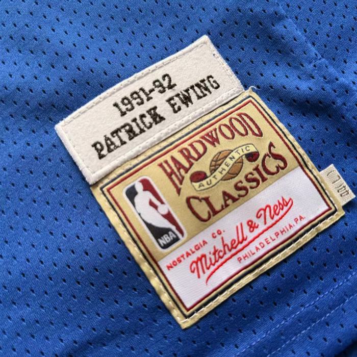 1991-1992 M&N The Knicks Ewing #33 Retro Top Quality Dense Embroidery NBA Jersey