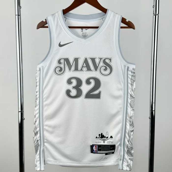 24-25 Dallas Mavericks FLAGG #32 White City Edition Top Quality Hot Pressing NBA Jersey