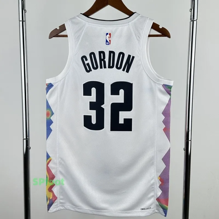 24-25 Nuggets GORDON #32 White City Edition Top Quality Hot Pressing NBA Jersey