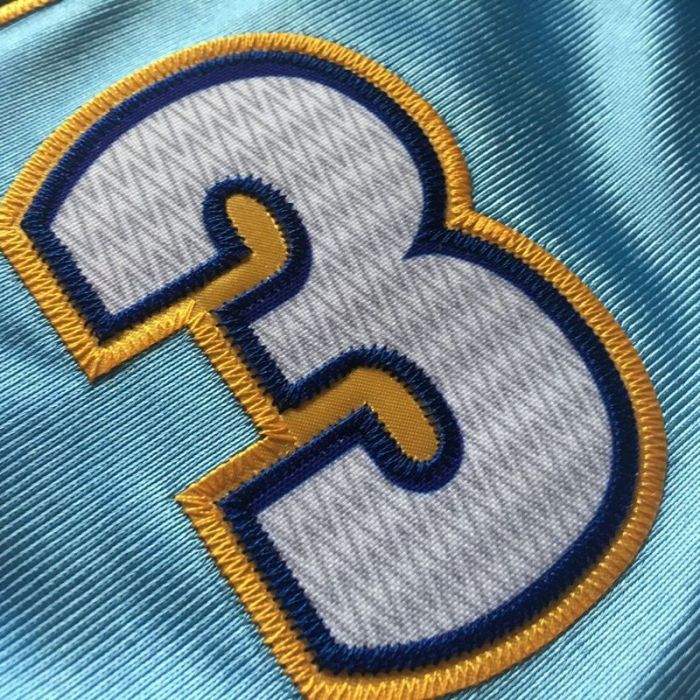 2006-2007 M&N Nuggets Iverson #3 Blue Retro Top Quality Dense Embroidery NBA Jersey