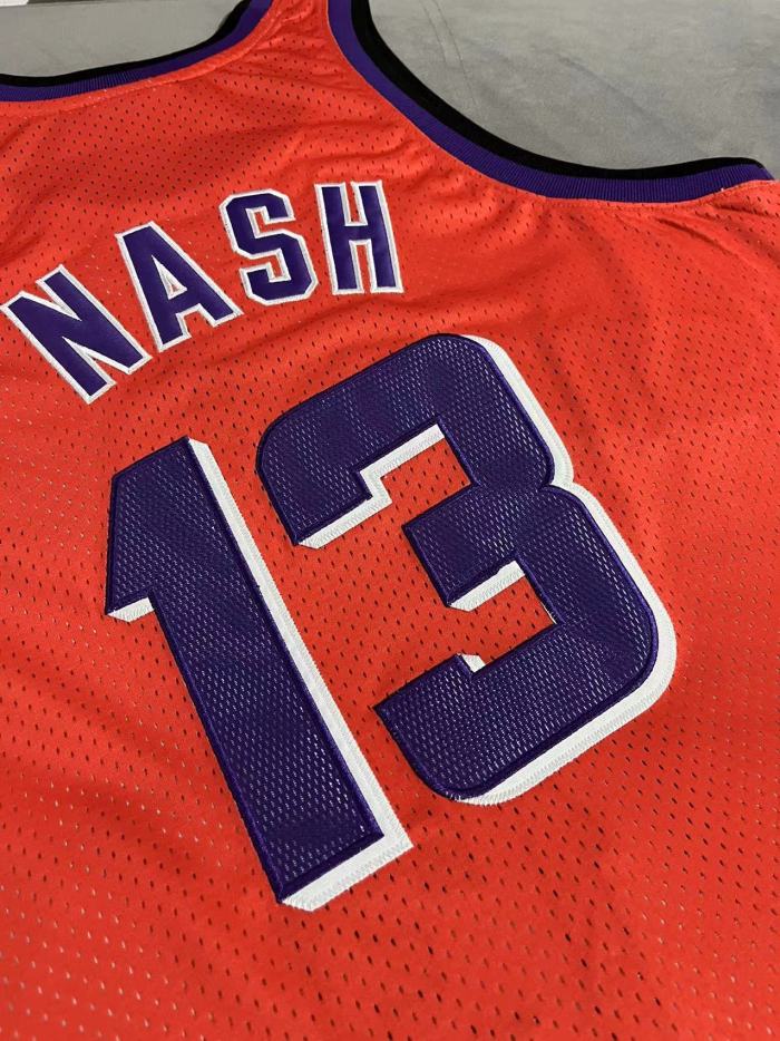 1996-1997 M&N Suns Nash #13 Retro Top Quality Dense Embroidery NBA Jersey