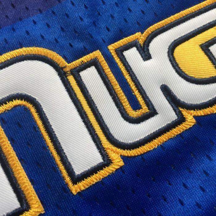 1991-1992 M&N Nuggets Mutombo #55 Retro Top Quality Dense Embroidery NBA Jersey