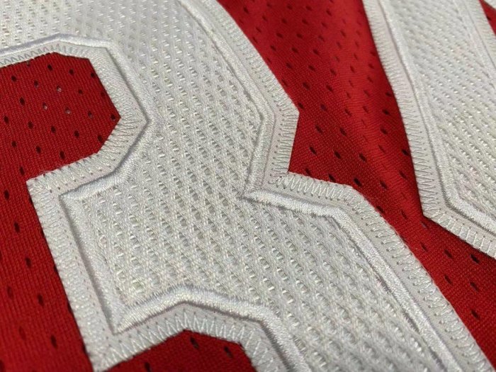 1993-1994 M&N Rockets Olajuwon #34 Red Retro Top Quality Dense Embroidery NBA Jersey