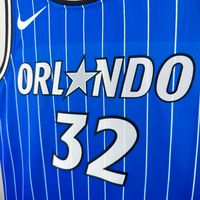 25-26 Magic O'NEAL #32 Blue Top Quality Hot Pressing NBA Jersey(条纹)