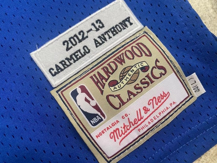 2012-2013 M&N The Knicks Anthony #7 Retro Top Quality Dense Embroidery NBA Jersey