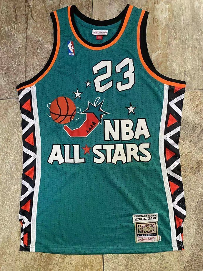 1996 M&N All Stars Jordan #23 Retro Top Quality Dense Embroidery NBA Jersey