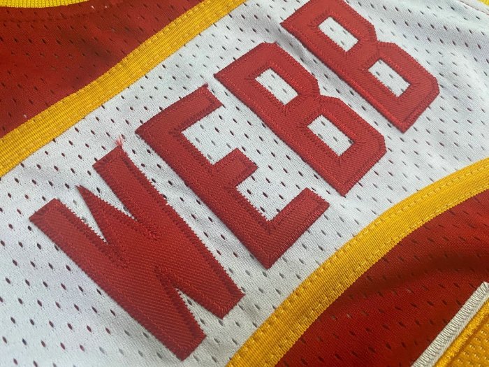 1986-1987 M&N Hawks Webb #4 Retro Top Quality Dense Embroidery NBA Jersey