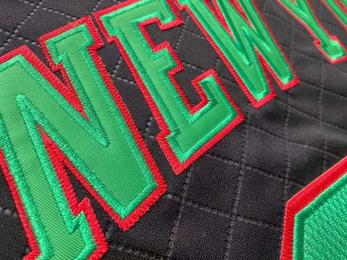 1991-1992 M&N The Knicks Ewing #33 Black Retro Top Quality Dense Embroidery NBA Jersey