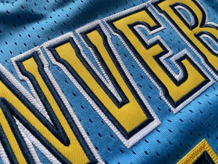 2016-2017 M&N Nuggets Jokic #15 Blue Retro Top Quality Dense Embroidery NBA Jersey