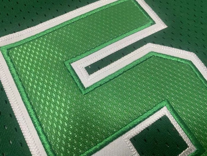 2012 M&N Celtics Garnett #5 Green Retro Top Quality Dense Embroidery NBA Jersey