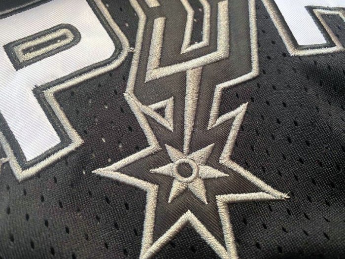 Spurs Duncan #21 Black Retro Commemorative Edition Top Quality Dense Embroidery NBA Jersey