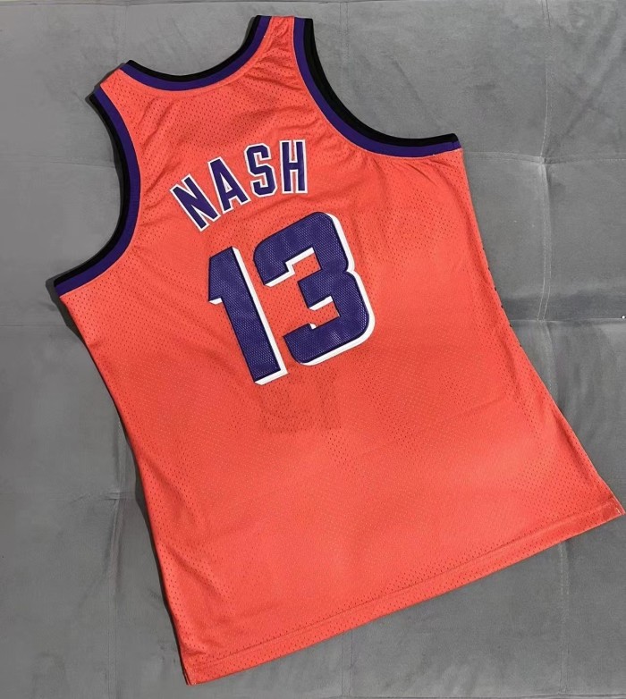 1996-1997 M&N Suns Nash #13 Retro Top Quality Dense Embroidery NBA Jersey