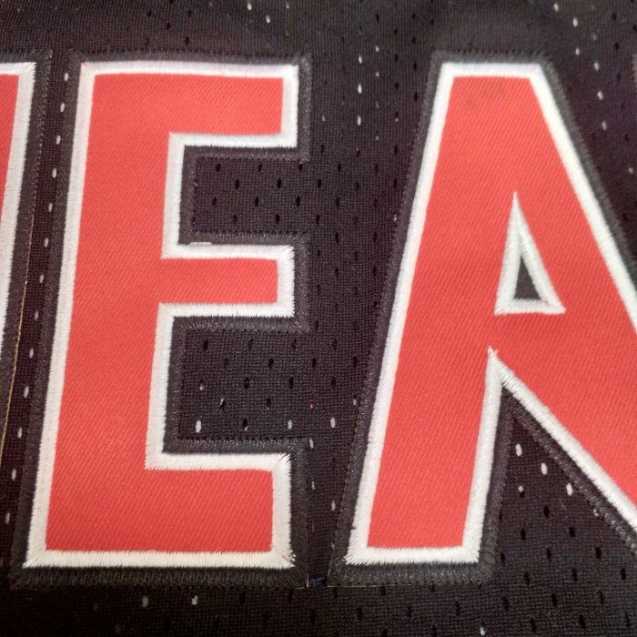 M&N Heat Wade #3 Black Retirement Commemorative Edition Top Quality Dense Embroidery NBA Jersey