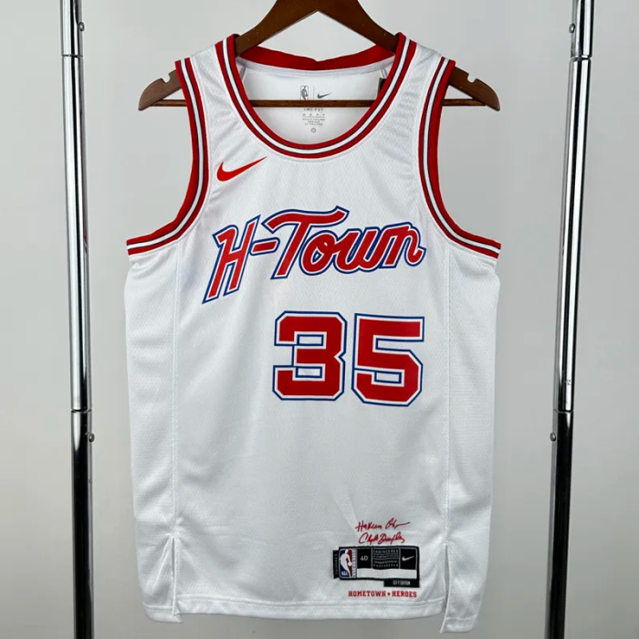 23-24 ROCKETS DURANT #35 White City Edition Top Quality Hot Pressing NBA Jersey