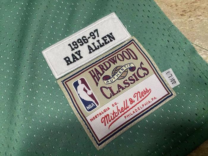 1996-1997 M&N Bucks Allen #34 Green Retro Top Quality Dense Embroidery NBA Jersey