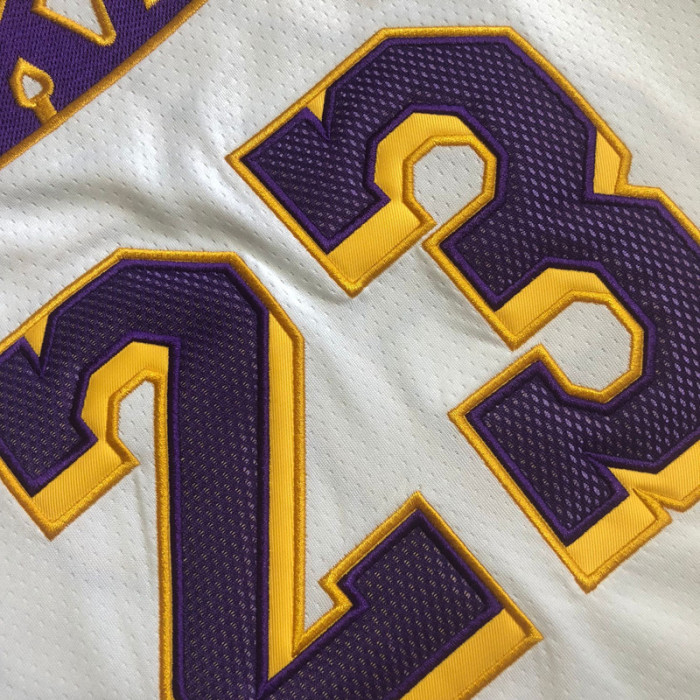 2025 Lakers James #23 White Top Quality Dense Embroidery NBA Jersey