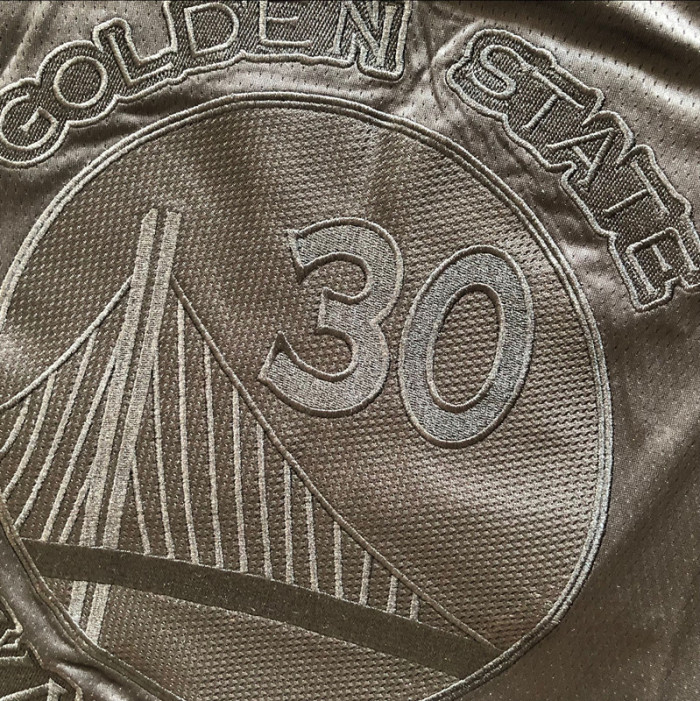 Warriors Curry #30 MVP Black Top Quality Dense Embroidery NBA Jersey