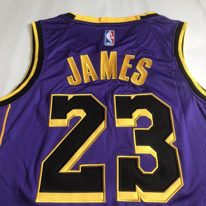 2025 Lakers James #23 Purple Top Quality Dense Embroidery NBA Jersey