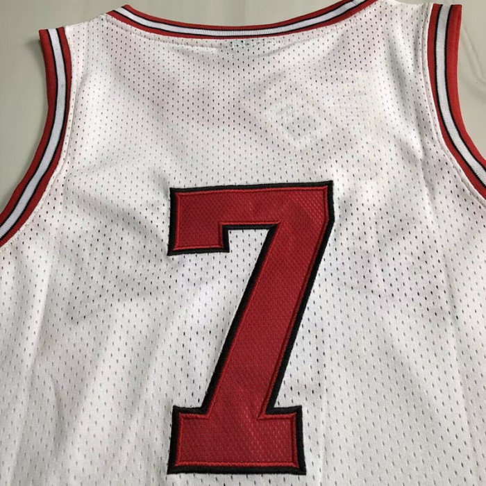 1996-1997 Slam Dunk Miyagi Ryota #7 White Top Quality Dense Embroidery NBA Jersey