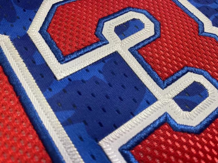 1993 M&N Nets BAPE #93 Retro Top Quality Dense Embroidery NBA Jersey