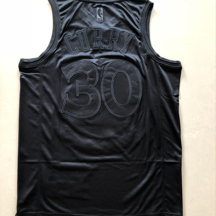 Warriors Curry #30 MVP Black Top Quality Dense Embroidery NBA Jersey