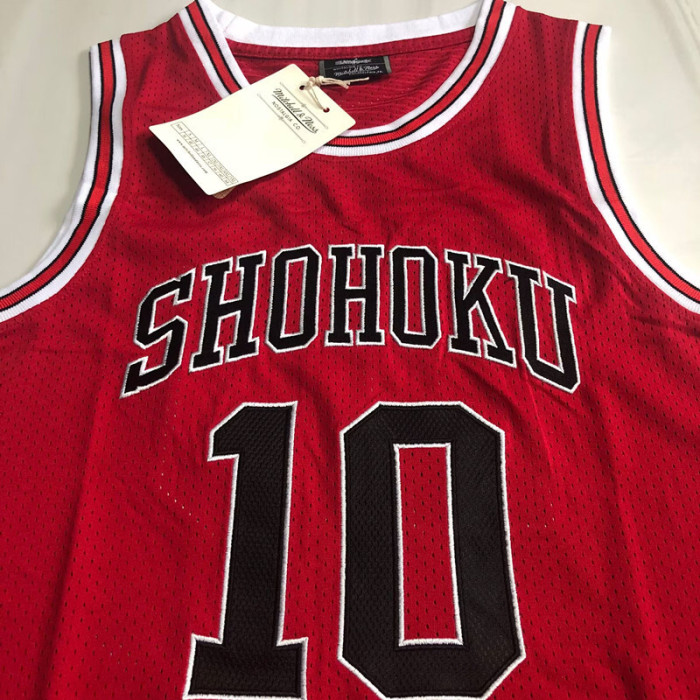 1996-1997 Slam Dunk Hanamichi Sakuragi #7 Red Top Quality Dense Embroidery NBA Jersey