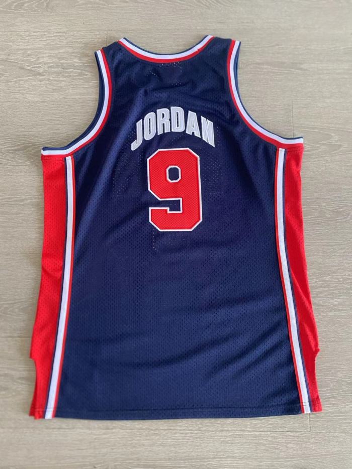 1992 M&N Olympic Games Jordan #9 Retro Top Quality Dense Embroidery NBA Jersey
