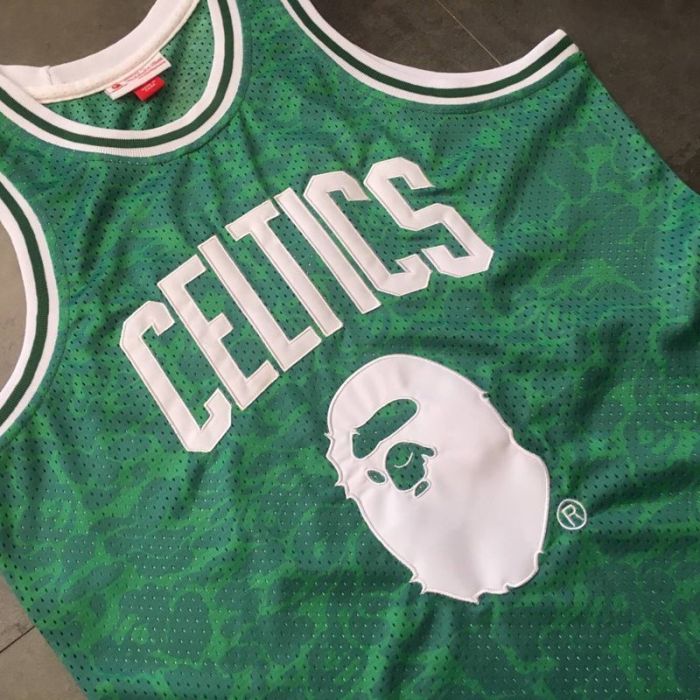 1995-1996 M&N Celtics BAPE #93 Retro Top Quality Dense Embroidery NBA Jersey